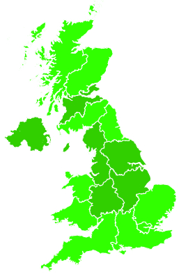 Click on a region for air pollution levels for 27/12/1992
