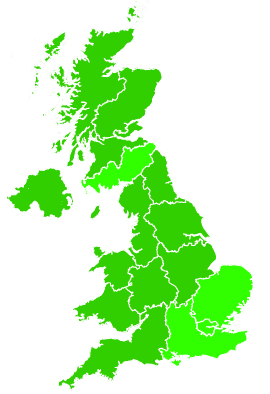 Click on a region for air pollution levels for 27/12/1997