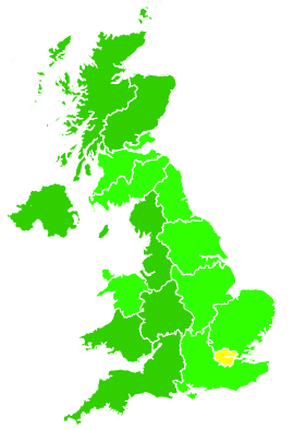 Click on a region for air pollution levels for 27/12/2010