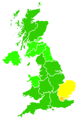 Click on a region for air pollution levels for 27/12/2018