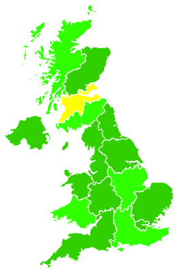 Click on a region for air pollution levels for 28/01/2012