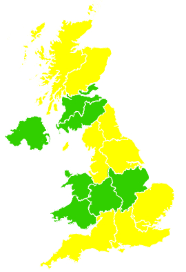 Click on a region for air pollution levels for 28/03/2013