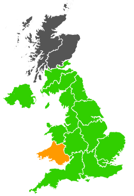 Click on a region for air pollution levels for 28/04/1997