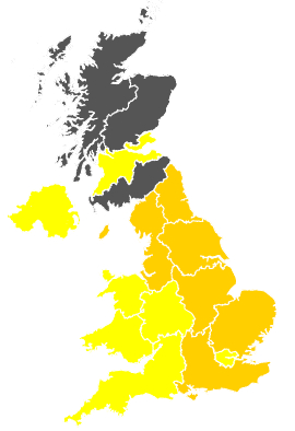 Click on a region for air pollution levels for 28/04/1999