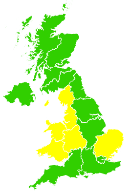 Click on a region for air pollution levels for 28/04/2005