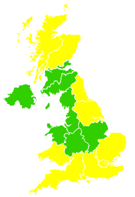Click on a region for air pollution levels for 28/04/2008