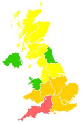 Click on a region for air pollution levels for 28/05/2026