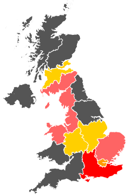 Click on a region for air pollution levels for 28/06/1986