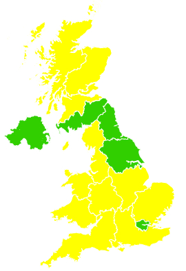Click on a region for air pollution levels for 28/06/2006