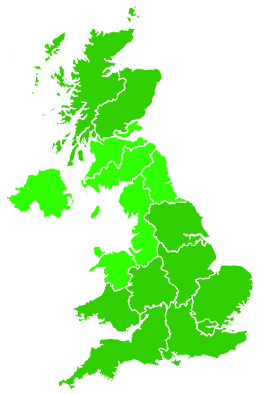 Click on a region for air pollution levels for 28/06/2007