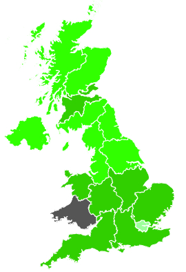 Click on a region for air pollution levels for 28/07/1988