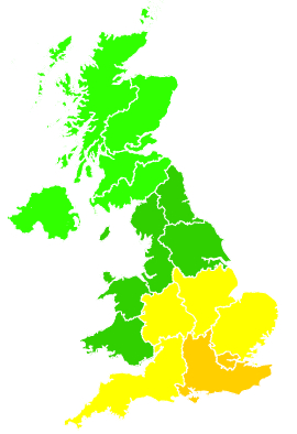 Click on a region for air pollution levels for 28/07/2011
