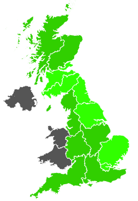 Click on a region for air pollution levels for 28/08/1987