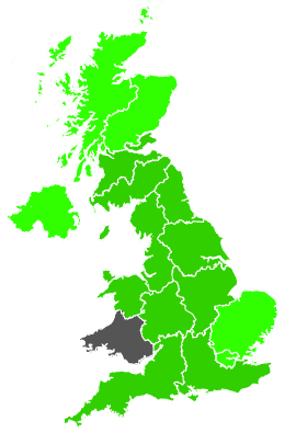 Click on a region for air pollution levels for 28/08/1989