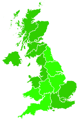 Click on a region for air pollution levels for 28/08/1994