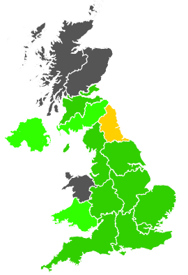 Click on a region for air pollution levels for 28/08/1996