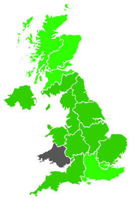 Click on a region for air pollution levels for 28/09/1989