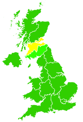 Click on a region for air pollution levels for 28/09/2000