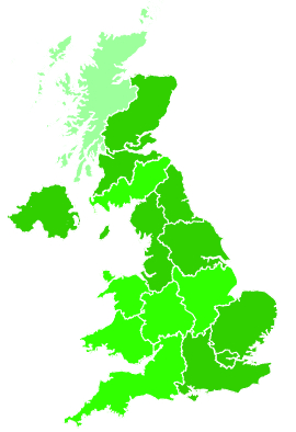 Click on a region for air pollution levels for 28/09/2004