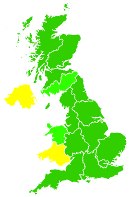 Click on a region for air pollution levels for 28/09/2015