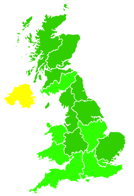 Click on a region for air pollution levels for 28/10/1993