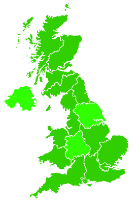 Click on a region for air pollution levels for 28/10/2013