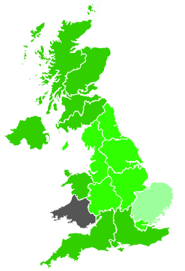 Click on a region for air pollution levels for 28/11/1988