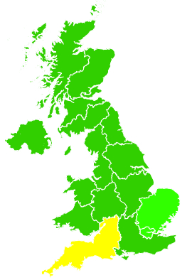 Click on a region for air pollution levels for 28/11/2018