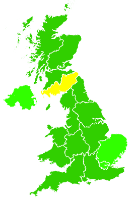 Click on a region for air pollution levels for 28/11/2021