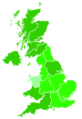 Click on a region for air pollution levels for 28/11/2022