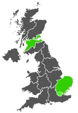 Click on a region for air pollution levels for 28/12/1977