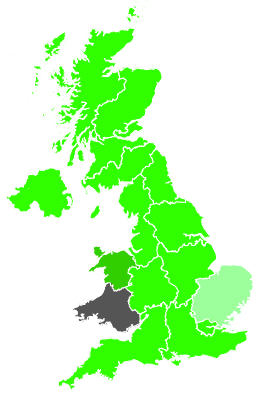 Click on a region for air pollution levels for 28/12/1991