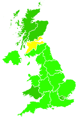 Click on a region for air pollution levels for 28/12/2010