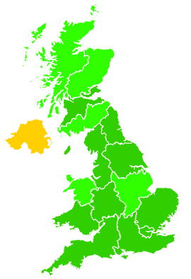 Click on a region for air pollution levels for 28/12/2014