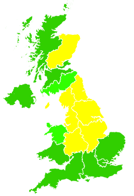 Click on a region for air pollution levels for 28/12/2015