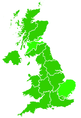 Click on a region for air pollution levels for 29/01/1995