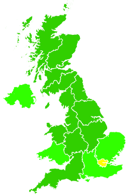 Click on a region for air pollution levels for 29/01/2007