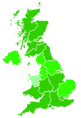 Click on a region for air pollution levels for 29/01/2017