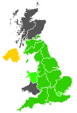 Click on a region for air pollution levels for 29/03/1991