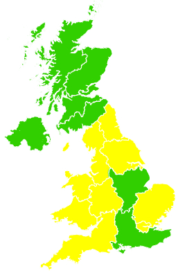 Click on a region for air pollution levels for 29/04/2006