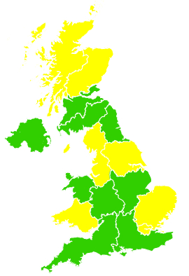Click on a region for air pollution levels for 29/05/2006