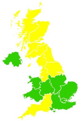 Click on a region for air pollution levels for 29/05/2008