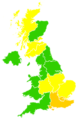 Click on a region for air pollution levels for 29/05/2026