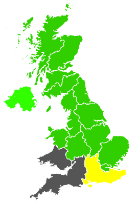Click on a region for air pollution levels for 29/06/1988