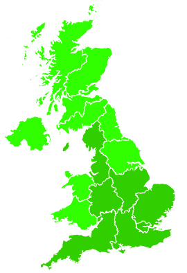 Click on a region for air pollution levels for 29/06/2013
