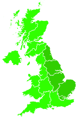 Click on a region for air pollution levels for 29/06/2022