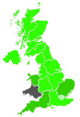 Click on a region for air pollution levels for 29/07/1988