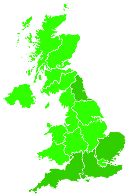 Click on a region for air pollution levels for 29/07/2010