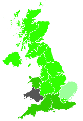 Click on a region for air pollution levels for 29/08/1989