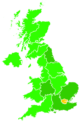 Click on a region for air pollution levels for 29/08/2002
